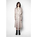 Zadig & Voltaire Zadig & Voltaire Raya Mousseline Mini Kale Dress Multicolor Size Medium Photo 0