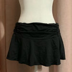 black y2k ruched micro mini swim bikini skirt Size L Photo 0