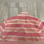 J.Crew  Pink and White Striped Popover Half Button Down Long Sleeve Shirt, Size 2 Photo 3