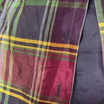 Silk Plaid Sleeveless‎ Blouse Top Button Down Collared Shirt i(E) L Size L Photo 4