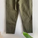 Lulus Leo Olive Green Tie-Waist Cropped Pants Size S NWT Photo 3