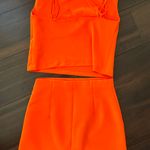 ZARA Neon Orange Asymmetric Set Photo 2