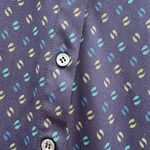 Ann Taylor Vintage  Navy Blue Polyester Spandex Button Collar Shirt Size Medium Photo 3