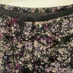 Elle  Grey/Purple Floral Print Midi High-low Skirt Size 8 Photo 8