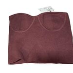 Forever 21  Tube Top - Women's M - Burgundy Ribbed Sweater Photo 0
