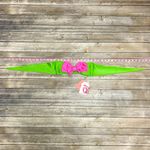 Luli Fama Pink Green Rhinestones Bandeau Bow Tassels Halter Bikini Top NWT Photo 8