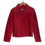 wilson's leather Vtg  Red Leather suede zip up Jacket 90s retro size large Photo 0