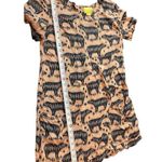 Anthropologie  Mauve Short Sleeve Pull Over Pink Zola Bear Print Shift Dress 4 Photo 7