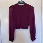 Wilfred Aritzia  Tempest Blouse in Garnet Red Size Large Photo 3