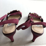 Clarks  jeweled‎ sandals ankle strap maroon Photo 5