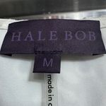 Hale Bob  White Eyelet Wrap Dress Flutter Sleeve Ruffle Hem Size Medium‎ Photo 3