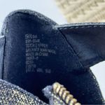 Steve Madden SM New York Black Denim & Gold Wedge Sandal Raffia Women’s Size 9.5 Photo 7