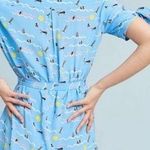 Anthropologie Larke Southwoods Swimmers Tie Waist Dress Size Large Photo 1