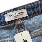 Impressions Distressed Denim Shorts Medium Ripped Frayed Raw Hem Blue Photo 1