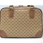 Gucci  Tan and Brown Satchel Boston Bag EUC Photo 2