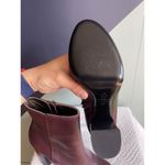 Lanvin NWOB Plum Leather Block Heel Ankle Boots Sz 37 Purple Photo 3