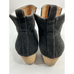 Womans A Rider Girl Mid Ankle Boots 10 Black Stacked Heel Dbl Cutout Toe Guard Photo 4