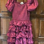 Jessakae x Lindsey Stirling Magic Maroon Puff Sleeve Cottagecore Dress Size L Size L Photo 0