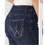 Wrangler Q Baby Jeans Bootcut Dark Blue Stretch Denim Women's 3/4 x 34 Photo 2