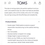 Toms Like New  Leather Jade Mule Flats Taupe Size 10 Photo 7