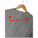 Talbots Womens Size 14 Blazer Hidden Buttons Square Print Lined Black Photo 10