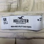 Hollister  White High Rise Straight Wide Leg Utility Cargo Dad Jeans Pants Sz 27 Photo 3