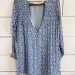 Kimchi Blue Urban Outfitters long sleeve floral blue dress size medium. … Photo 3