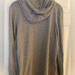 Loft Ann Taylor Black and White Striped Hooded Sweater Cardigan Jacket, Small Photo 6