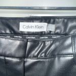 Calvin Klein NWT  Women’s Sleek Black faux leather Pants 8 Photo 3