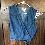 Vintage Denim wrapped cropped vest top Photo 0