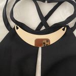 DO+BE Black Open Back Crop Top Photo 3