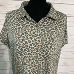 C&C California Cheetah Print Button Down Tie Shirt Photo 1