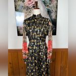 Stunning Vintage 1970s Couture Designer I.Magnin Metallic Silk Evening Gown! Black Size 10 Photo 2