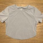 Ny Collection Light Blue Short Sleeve Crop Top buff bunny size xl Photo 0