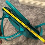 Vera Bradley Turquoise Blue Faux Leather Crossbody Satchel Purse/Handbag Photo 6