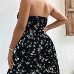 Strapless Mini Black Floral Dress Size XS Photo 0