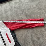 CHIA Colorblock Leather Moto Jacket Red White Black Belted Quilted Size M Size M Photo 12