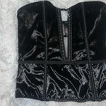Victoria's Secret Victoria secret Corset Style Black Velvet Velour Strapless Lingerie Small Photo 1