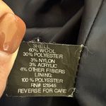 London Fog Women's Navy Trench Coat Sz L Wool Blend Hooded Winter preppy Jacket Photo 9