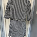 River Island  Black & White Tweed Style‎ Textured Dress With Fringe Photo 0
