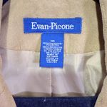 Evan Picone  Women's Tan Faux Suede Blazer Jacket Size 10 Zippered Pockets Photo 2