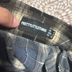 Pretty Little Thing  Plaid Button-Up Shirt brown/black size 8 Photo 2