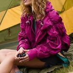 Free People NWT FP Movement X  Light Packer Hike Pullover Jacket In Berry Photo 1