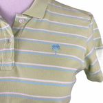 Lilly Pulitzer Preppy Lime Green Striped Polo Shirt Photo 2