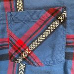 BDG Blue Plaid Flannel Button-Up Shirt | Women’s Medium Photo 2