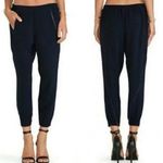 Vince Navy Satin Trim Crepe Pull-On Joggers Size Small Photo 12