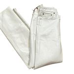 AGOLDE White Real Leather Straight Pant SIZE 25 Jeans Designer Sustainable $378 Photo 5