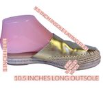 Sam Edelman  GOLD LEATHER "AUSTIN" ESPADRILLE SLIDE MULES (7M) Photo 12