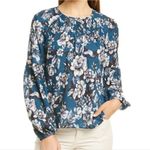Parker  Smocked Yoke Top Everglades Garden All Over Floral Print Blouse XS NWT Photo 1