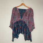 Anthropologie Valo Velvet Burnout Paisley Blouse Photo 7